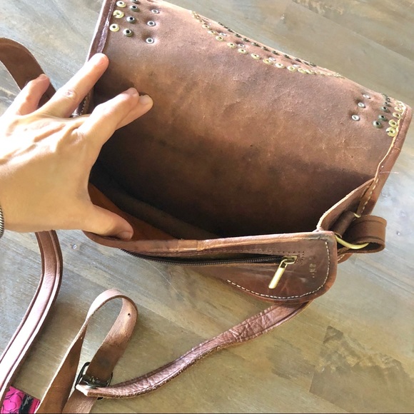 Sardonyx bohemian brown crossbody bag - Picture 6 of 7